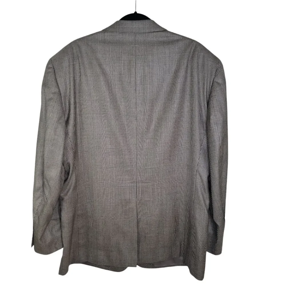 Jos. A. Bank Houndstooth Silk Wool Men's Blazer Suit Jacket Size 48R